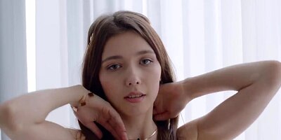 WOWGIRLS Beautiful girl Mila Azul taking off her tight dress and masturbating