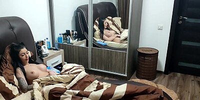 Horny bitch masturbating