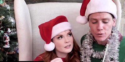 Family Strokes - Redhead Milf Celebrates Christmas Holiday With Hardcore Sex