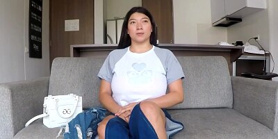 Thick Busty Latina Babe First Time Filmed and Filled