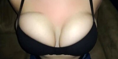 Sportsbra tittyfuck new technique, dick slapping slowmotion