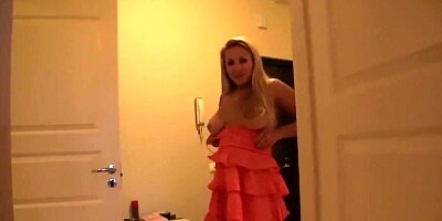 Sonya striptease showing her huge breast rubbing pussy
