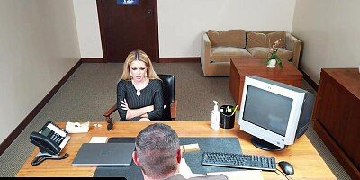 Perv Principal Strips Down Busty Stepmom Vivianne DeSilva And Drills Her Plump Pussy With His Desk