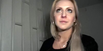 Public Agent Perfect boobs get covered in jizz
