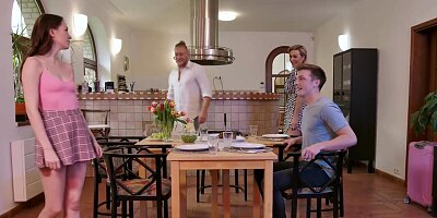 MATURE4K. Wrong Door, but Right Hole: Czech Guy Accidentally Fucked USA Girlfriends Mom, Dad Helped