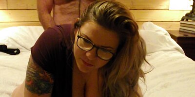 sexy nerd wont stop cumming