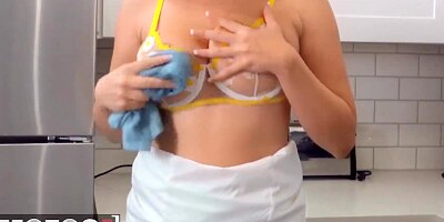 Mofos - Blake Blossom Masturbates In The Kitchen And Her Bf Scott Nails Wants To Join The Action