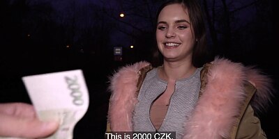 Public Agent 20 Year old Student with Massive Natural Boobs