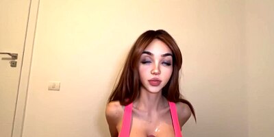 Can I Train with your BIG Dick? Sports Bra Titfuck no Hands Cum
