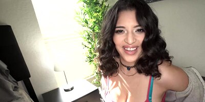 Big Tit Latina Step-Sister Stops Studying to Fuck Big Dick Step-Bro - Gabriela Lopez -