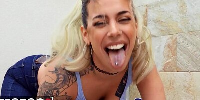 MOFOS - Jordi Watches Stunning Shaynna Lover Eating A Hotdog & Replaces It With His Big Cock